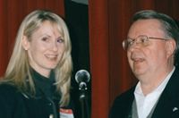 Kimberly Lunn with w3w3 Talk Show Host Larry Nelson