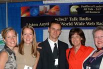 w3w3 Booth with staff Kari & Koko Nelson and guests Terry Betts, Pam LaBorde and Pat Nelson