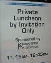 Private Luncheon Sign