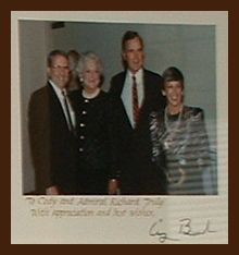 President & Barbara Bush with Richard and Cody Truly