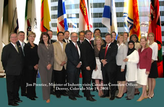Jim Prentice, Minister of Industry, Canada, Visit
