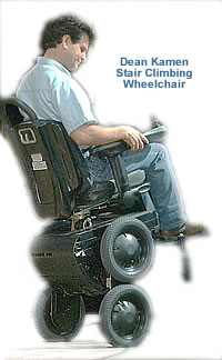 Dean Kamen, Demonstrating the "stair climbing wheelchair"