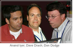 Anand Ayers, Dave Drach and Don Dodge, Microsoft Emerging Business - coast to coast  representation at the TechStars Investor Day 2008