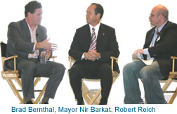 Brad Bernthal, Nir Barkat, Mayor Jerusalem and Robert Reich - Entrepreneurs UnPlugged