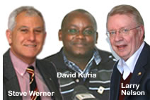 Steve Werner, David Kuria and Larry Nelson Sustainable Water and Sanitation Project in Kenya