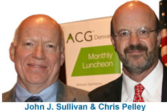 Dr. John Sullivan, President and CEO, Mesa Laboratories with Chris Pelley, Managing Director, CIMCO at ACG Denver November Luncheon