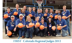 FIRST Colorado Regional Competition 2012 Judges - Click to enlarge photo and Check Photo 
        Album in Related Links below!